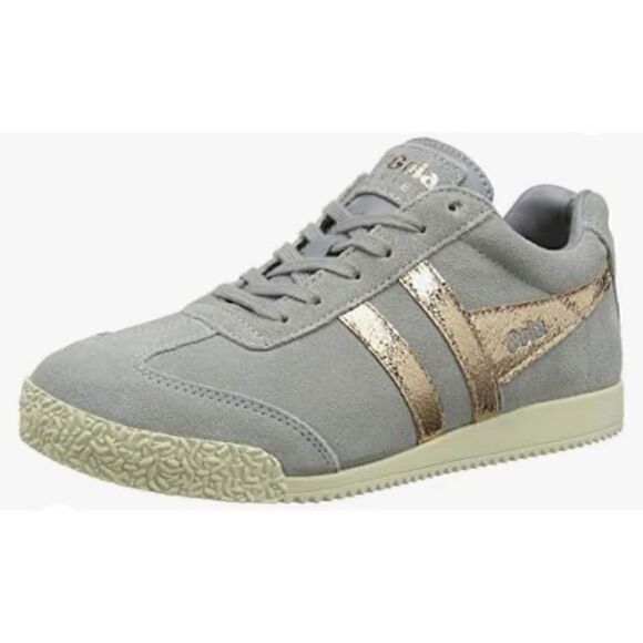 GOLA HARRIER MIRROR in Ash/Gold Trainers Size 7/ excellent - Picture 1 of 9